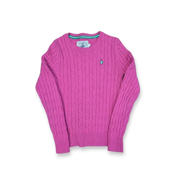 Teenie Weenie 핑크 꽈배기 니트