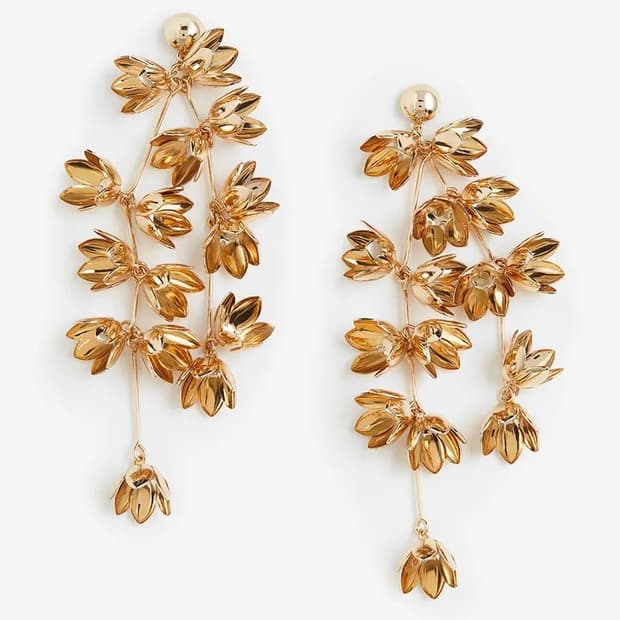 (이탈리아 제조) 꽃 귀걸이 h&m 단종 모델