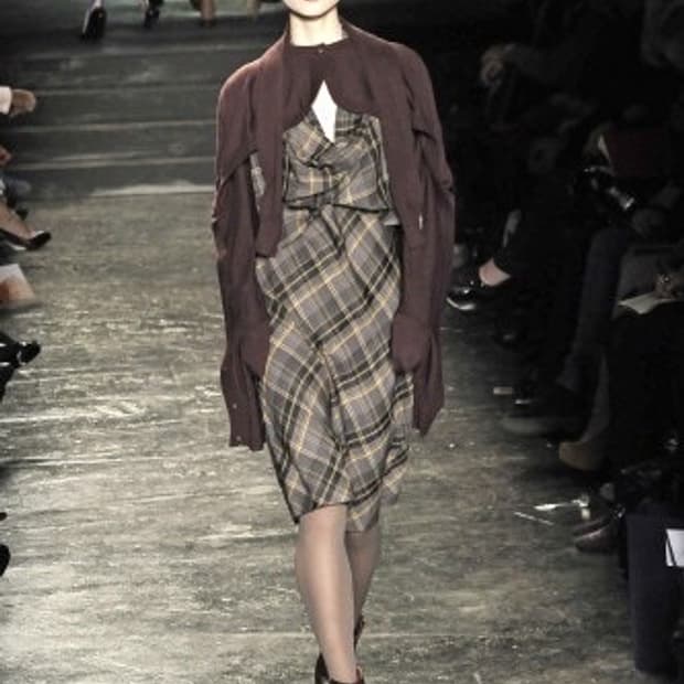 비비안웨스트우드 08fw 런웨이 체크 원피스