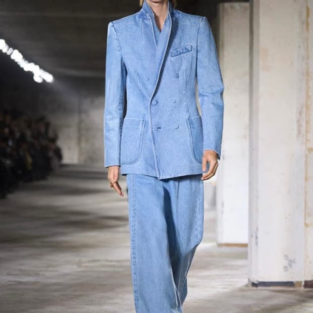 드리스반노튼 블루와이드팬츠 29