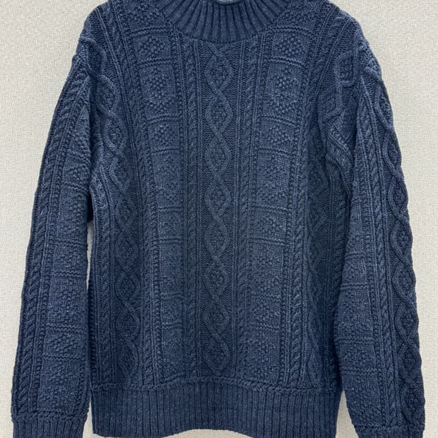 더블알엘 아란니트코튼모크넥 스웨터 / L