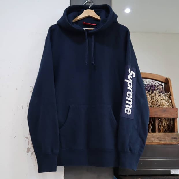 슈프림 17SS 슬리브 패치 후디