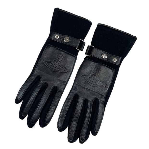 비비안웨스트우드 orb 가죽 벨트 장갑 블랙 (왼손 한짝)