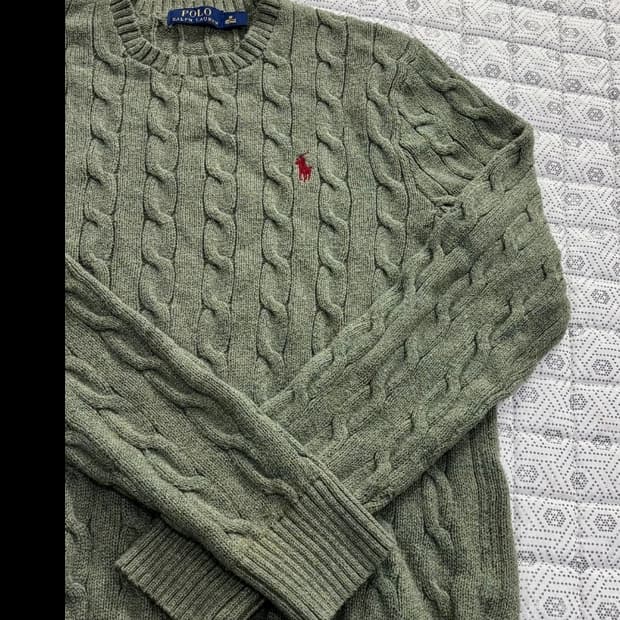 폴로 랄프로렌 꽈배기 케이블 니트 95