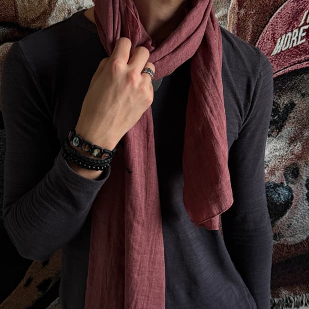 Burgundy scarf