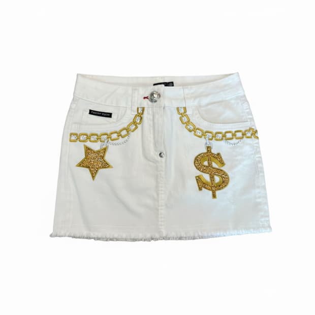 필립플레인 진 미니스커트 