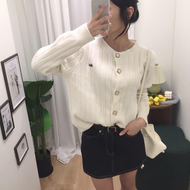 여성 라코스테 니트 가디건 95