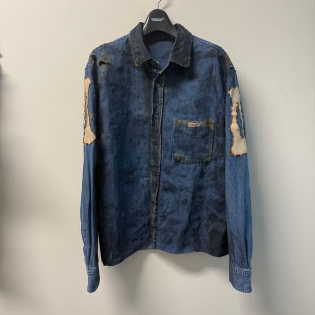 빈티지 코팅왁스 커스텀 데님자켓 