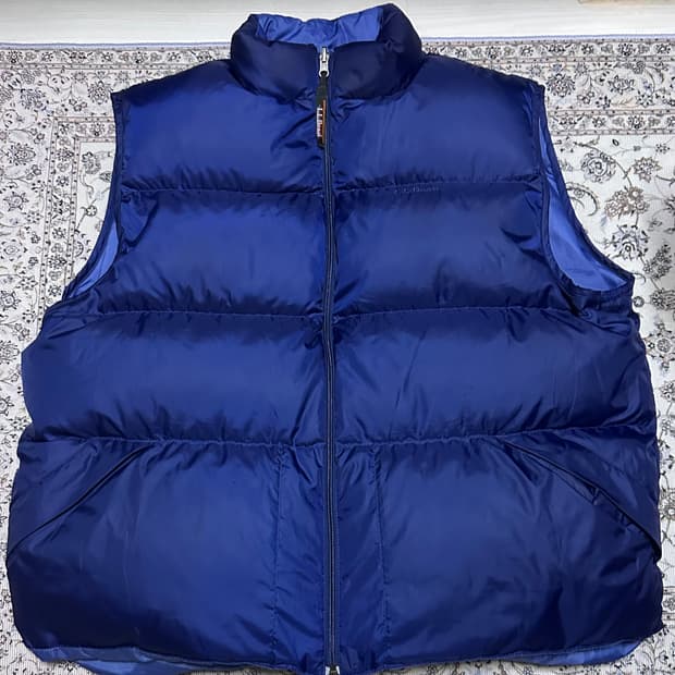 빈티지 엘엘빈 리버시블 구스다운 패딩 베스트 XXL