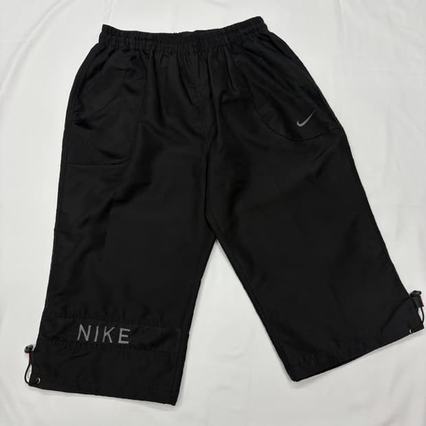 나이키 블랙 밴딩 트랙 팬츠 반바지