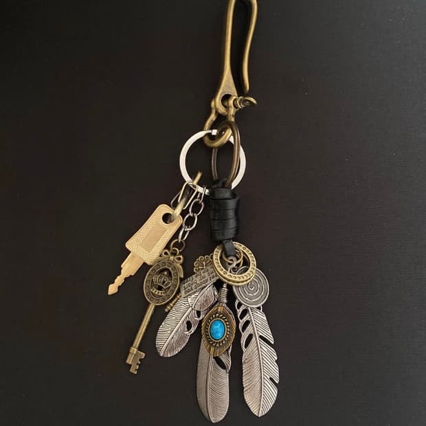 에스닉 깃털 키링