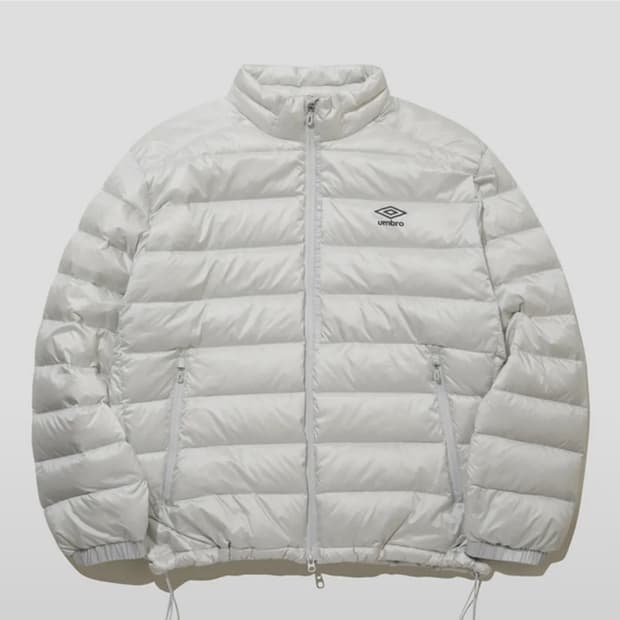 엄브로 페더플렉스 경량 스탠넥 다운 자켓 화이트