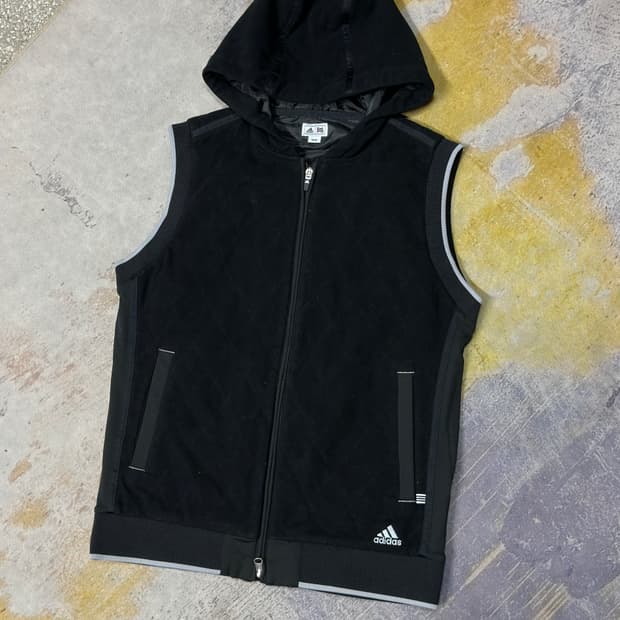 아디다스 골프 기모 베스트 후드 m