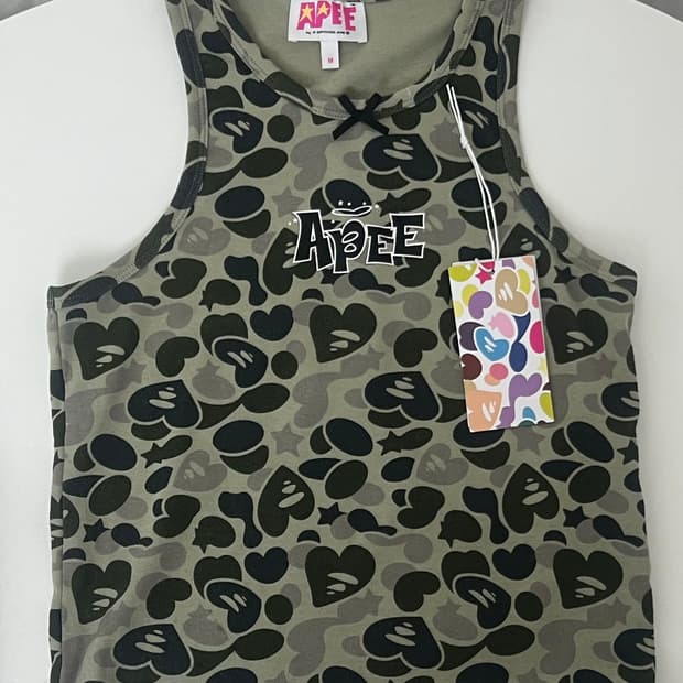 베이프 에이프 카모 나시 민소매