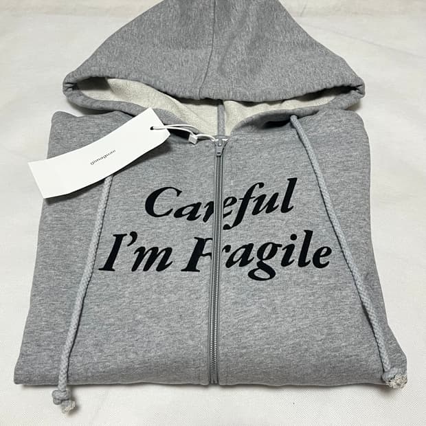 [S,M,L,XL]기마구아스 Careful 후드집업/그레이