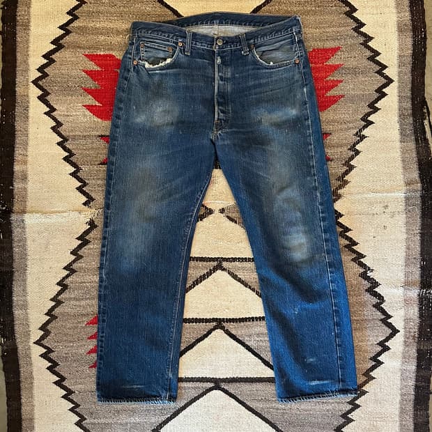 70s USA LEVIS 501 66전기 denim pants