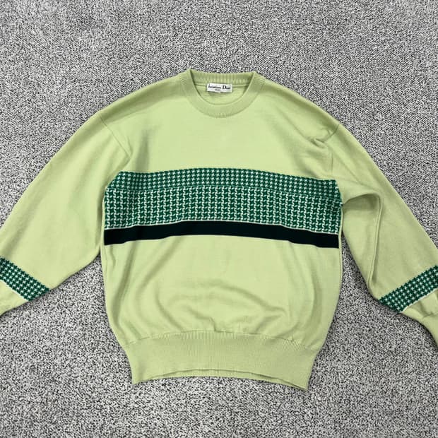 크리스찬디올 하운드투스 패턴 울니트