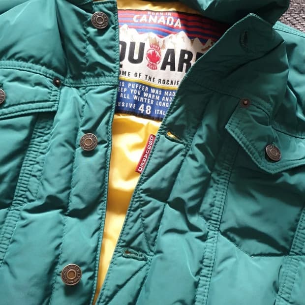 디스퀘어드2 숏패딩 트러커 라이더 스타일 크롭패딩