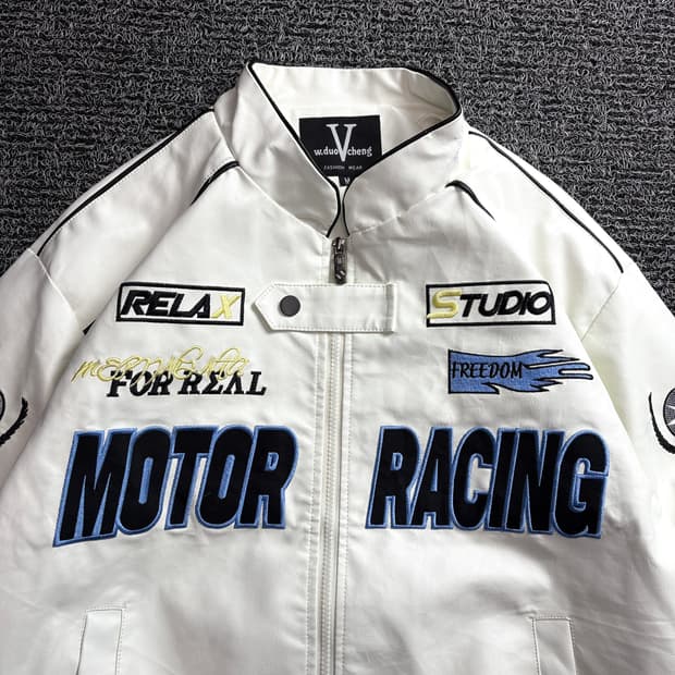 빈티지 아카이브 멀티 패치 레이싱 자켓 3379