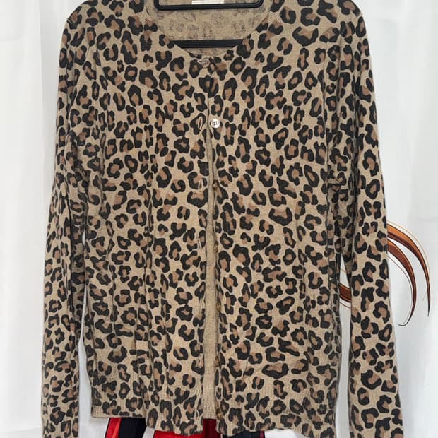 호피 갸루 가디건