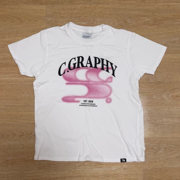 코드그라피 C.GRAPHY 그래픽 반팔티 화이트