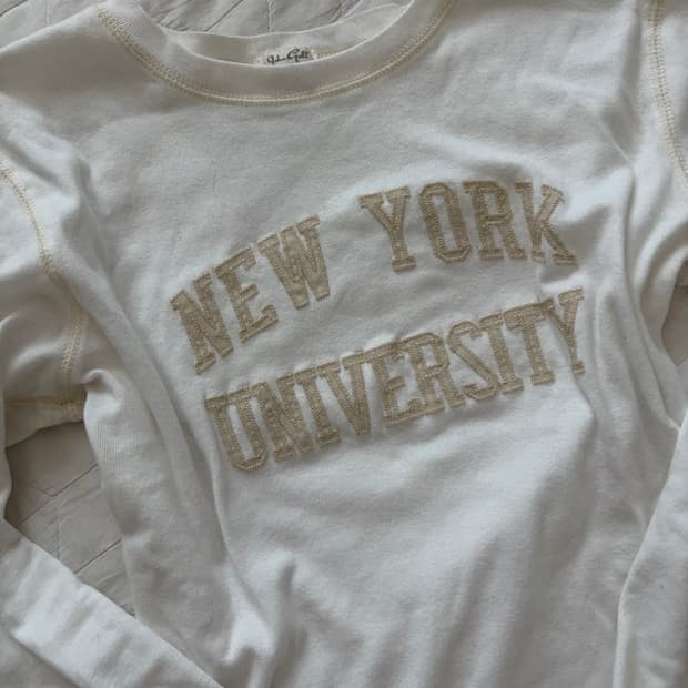 브랜디멜빌 패치 긴팔티 화이트