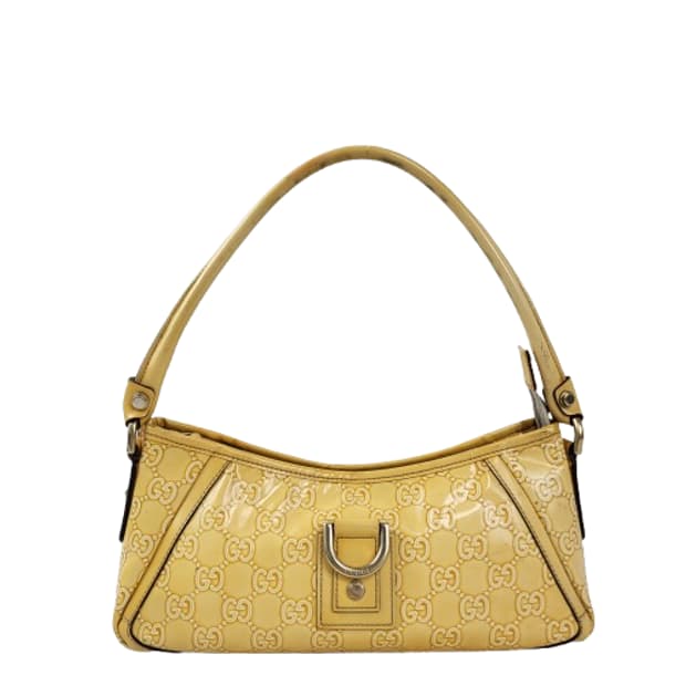 정품 구찌 GG 로고 페이던트가죽 D링 미니백