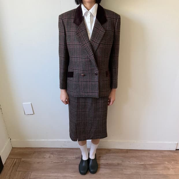 버버리 더블브레스트 셋업