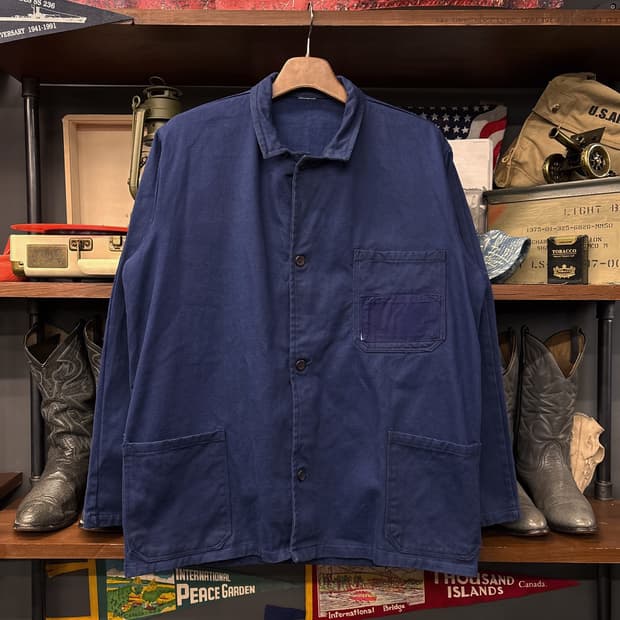 70s 오리지널 헤비 몰스킨 프렌치워크자켓 / 초어자켓 N805