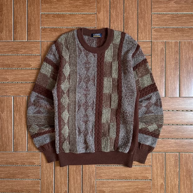 G.Staff mix wool knit sweater