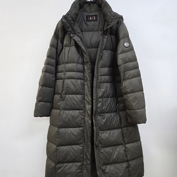 닥스 라인 예쁜 구스 롱패딩 카키