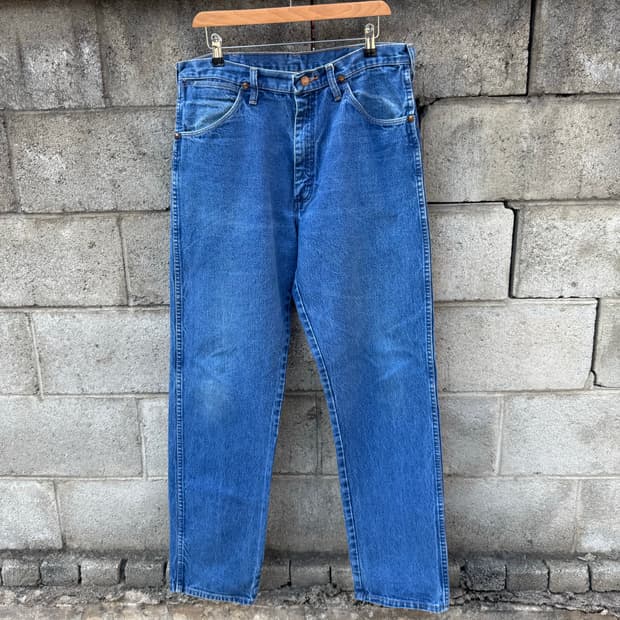 90s 랭글러 빈티지 31mwz 워싱 카우보이컷 부츠컷 데님 팬츠 