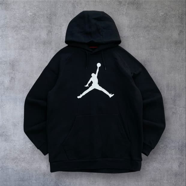 조던 빅로고 블랙 후드티