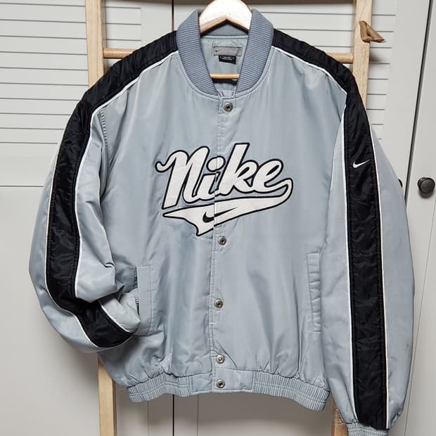대장 나이키 빅로고 00s 올드스쿨 스타디움 블루종 자켓