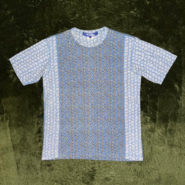 [M] 08ss 준야 와타나베 꼼데가르송 페이즐리 패널 티셔츠