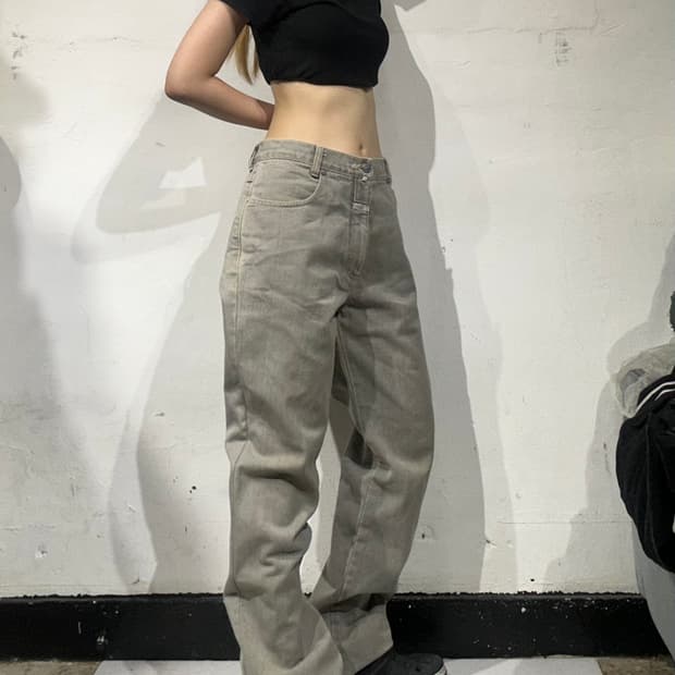 마리떼 프랑소와 저버 그레이 와이드 데님 팬츠 