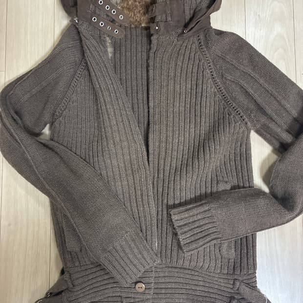 빈티지 퍼 가디건