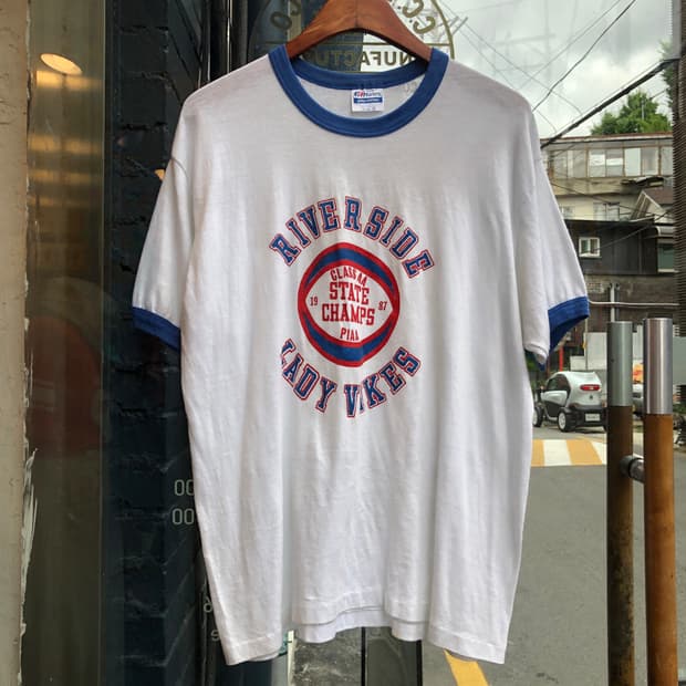 70s~90s Ringer T-shirt-L