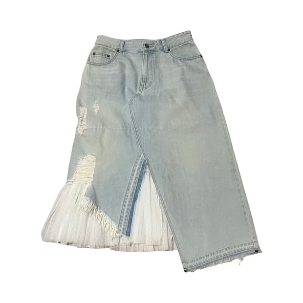 빈티지 데님 믹스 스커트