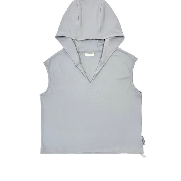 지초이 24-004 hooded sleeveless (whisper)