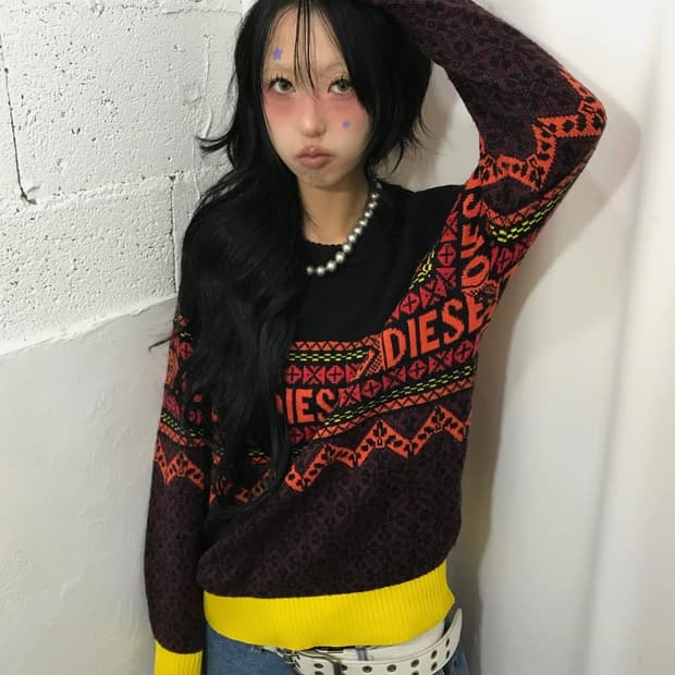 Diesel Logo Pattern Knit