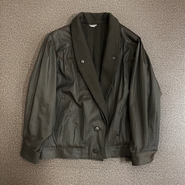 빈티지 울 칼라 탈부착 자켓