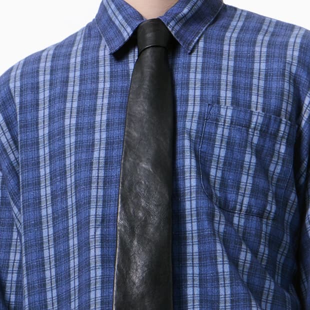 아워레가시 26ss 레더 넥타이/블랙