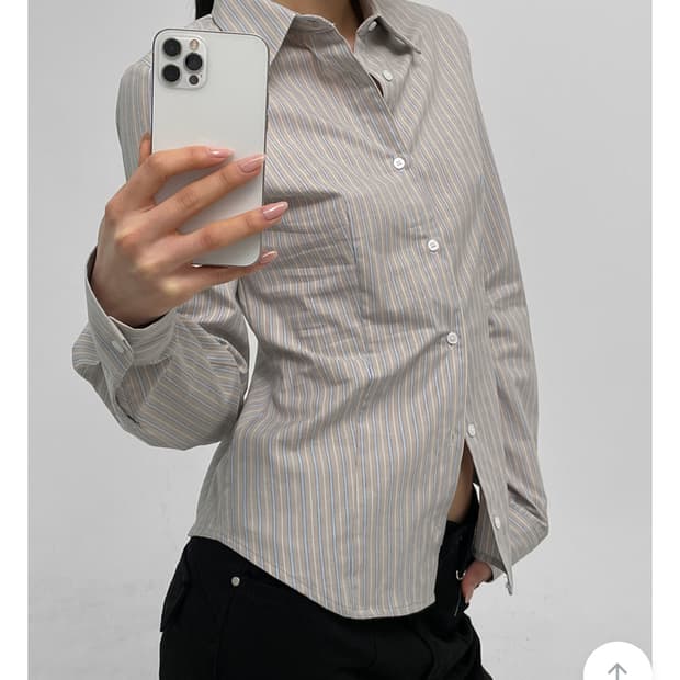 블랙업 메이드 긱시크 스트라이프 셔츠