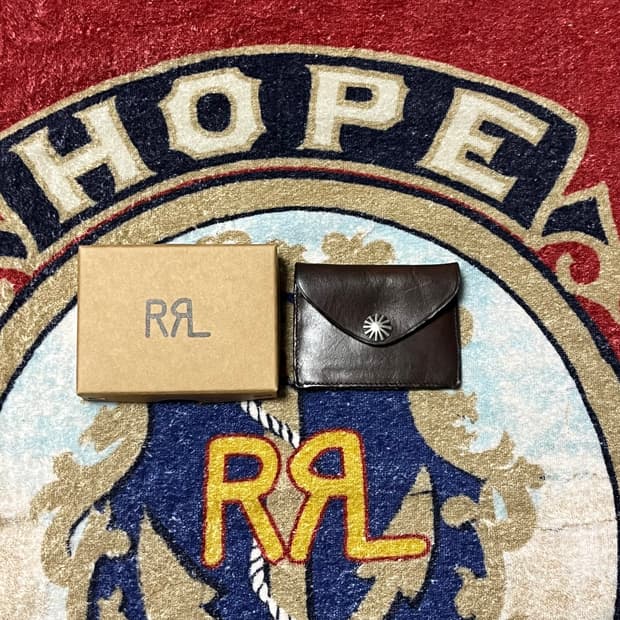 RRL 콘초 레더 카드 지갑 더블알엘