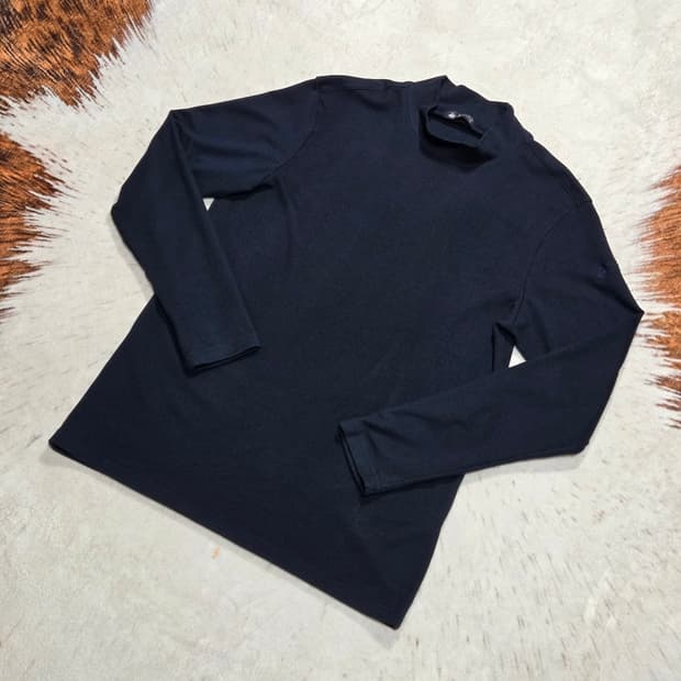 버버리힐스폴로클럽 네이비 반폴라 롱슬리브