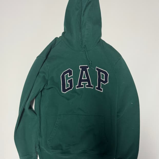 여성 GAP 갭 스펠아웃 빅 로고 기모 후드티 S