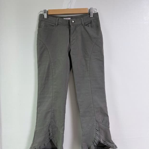 l'est rose khakibrown capri pants