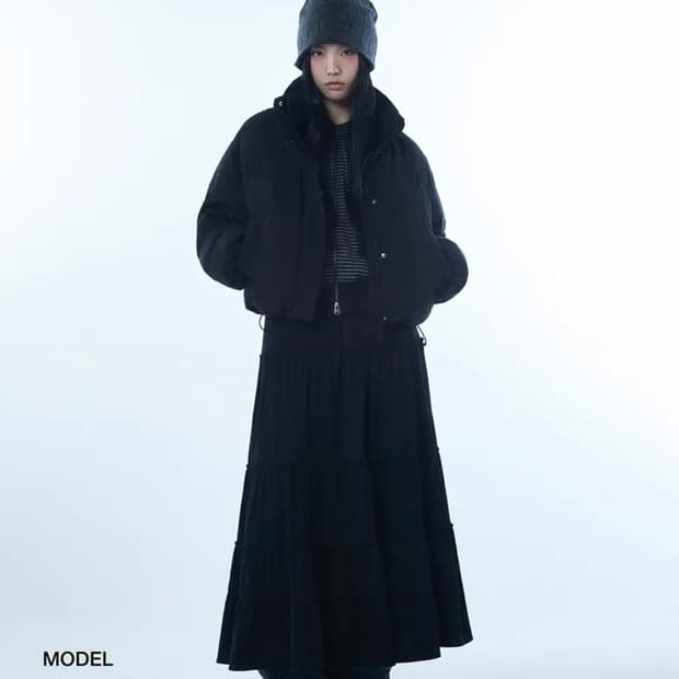 우먼즈 데일리 푸퍼 숏 패딩 재킷 [블랙]