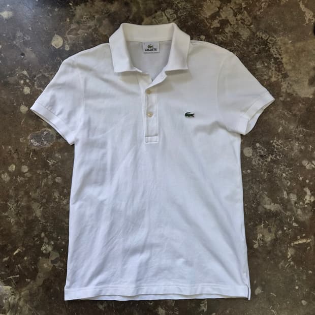 2) 라코스테 반팔 화이트 피케셔츠 반팔 카라티 카라 티셔츠 남여공용